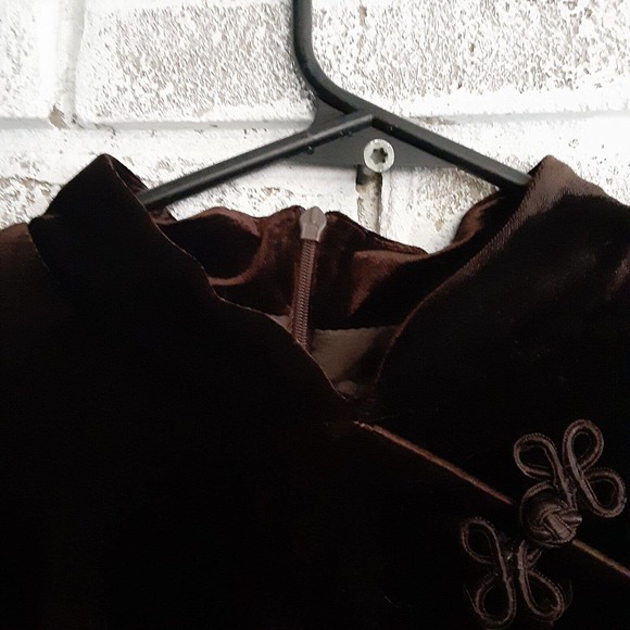 Vintage K.C. Spencer New York 2pc Velour Set Mandarin Collar sz 10P - Picture 8 of 13